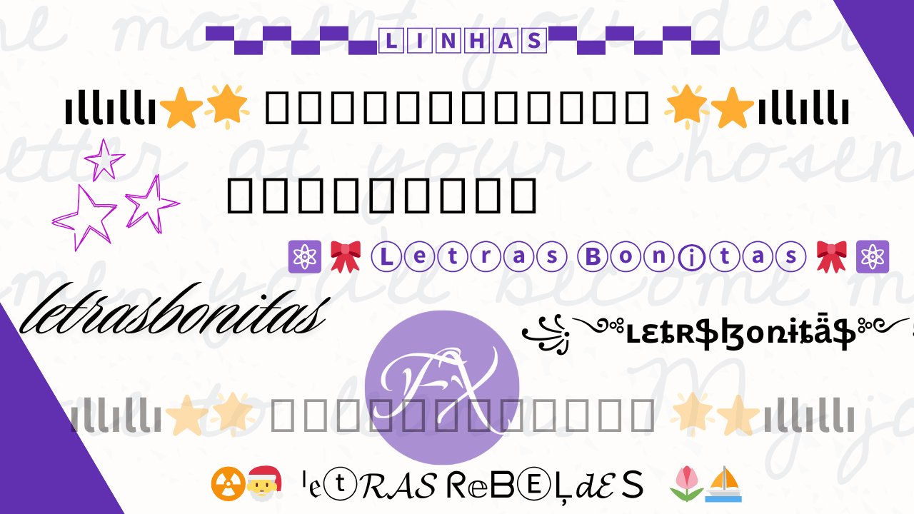 Letras bonitas para copiar y pegar